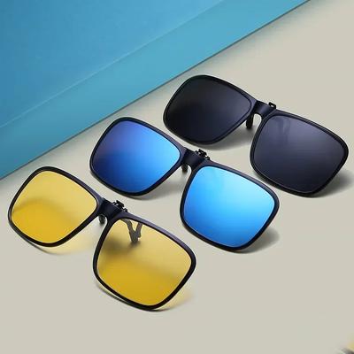 Polaryzacyjne Okulary Przeciwsłoneczne z Klipsem Flip-Up do Jazdy Ciemne UV400 Fotochromowe Soczewka Antyrefleksyjna Okulary dla Krótkowidzów Kierowca Samochodu