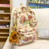 Cartoon Capybara Backpack For Girls Boys Student Teenager Children Rucksack Cute Casual Lightweight School Bags Kids Gifts