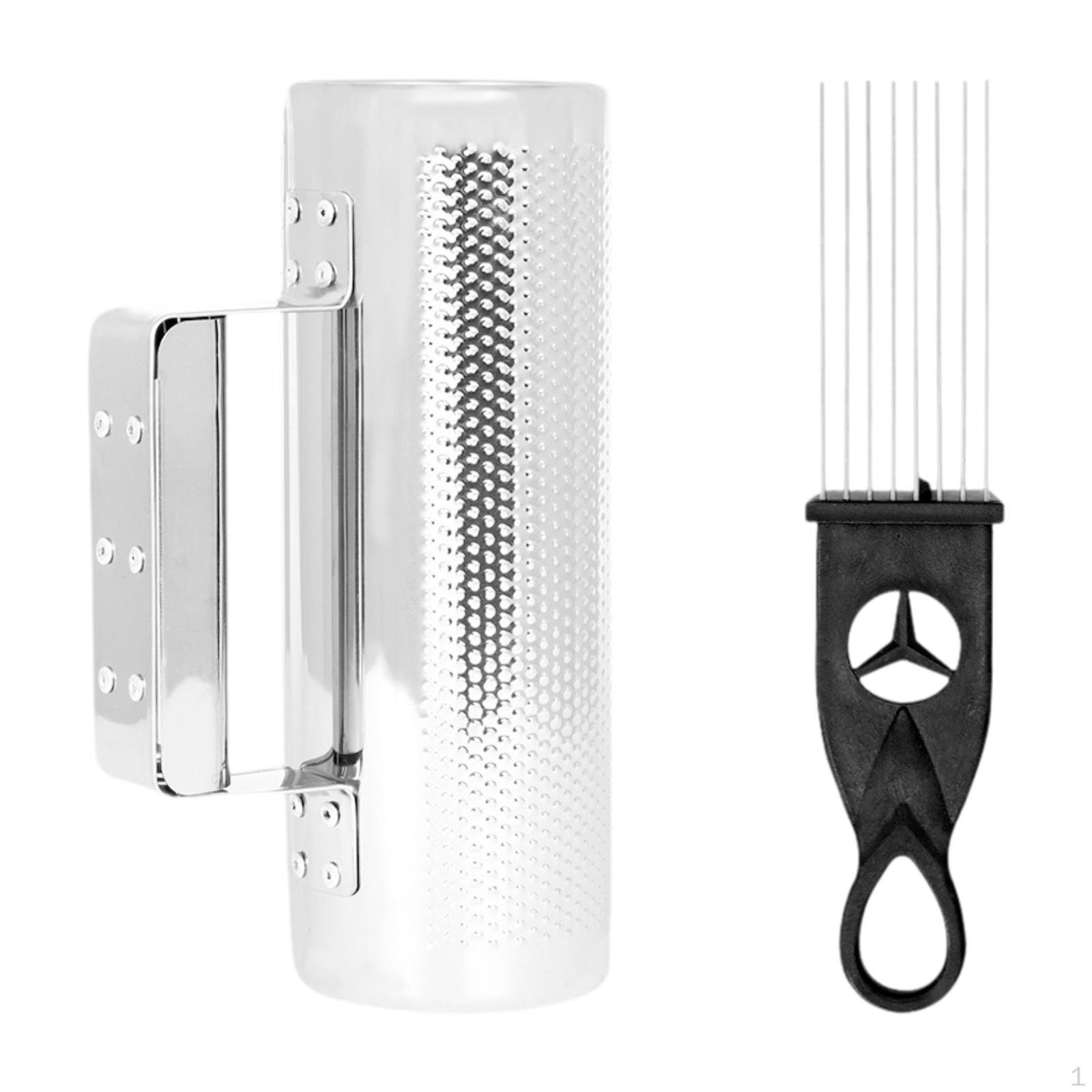 

Инструмент Гуиро Металлический Шейкер Музыкальный Тренажер с Рукой-Скребком 25.5x7.3cm