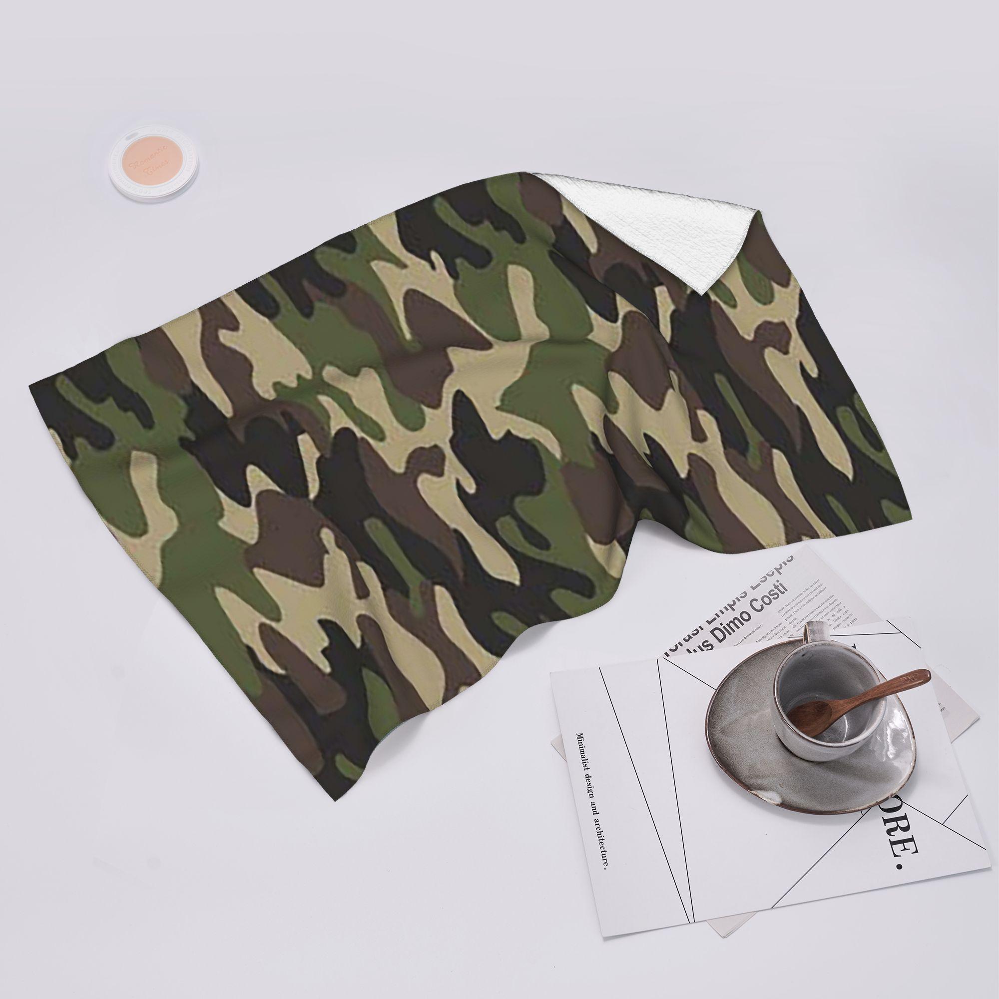 Lang Pattong White Camo Soft Face Towel Quick Dry Pool Bath Cotton Towels Absorbent Quick
