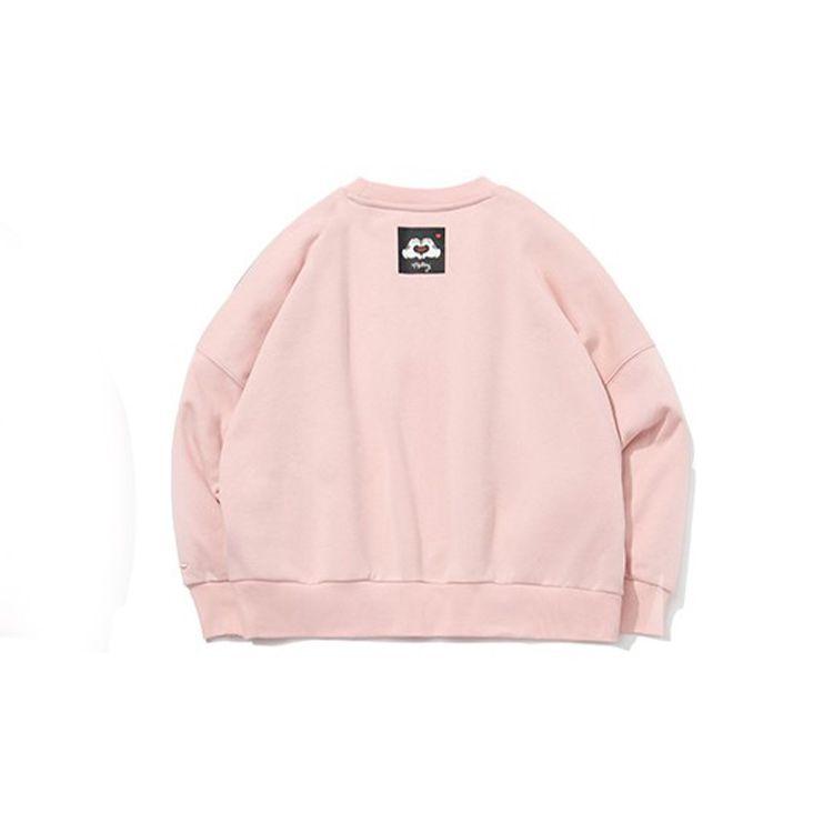 Li-Ning Женский свободный пуловер с капюшоном совместного бренда X Disney, розовый AWDQC28-3