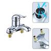 Bathroom Faucet Double-Hole Basin Hot And Cold Water Faucet For Toilet Kitchen Bathroom Plastic Steel Sink Mixer Tap