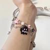 Funny Cat Color Bracelet, Spice Girl Beaded Crystal, Sweet and Cool Niche Design Sense, Special Non-collision Style, Personalized Niche