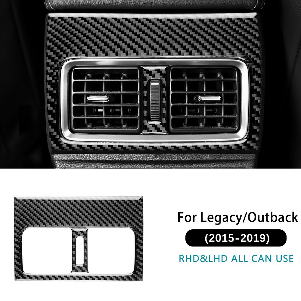 Real Soft Carbon Fiber Sticker For Subaru Legacy Outback 2015 2016 2017 2018 2019 LHD RHD Car Rear Air Outlet Panel Accessories
