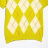 2025 Spring/Summer Women's Slim-Fit Diamond Pattern Knit Top