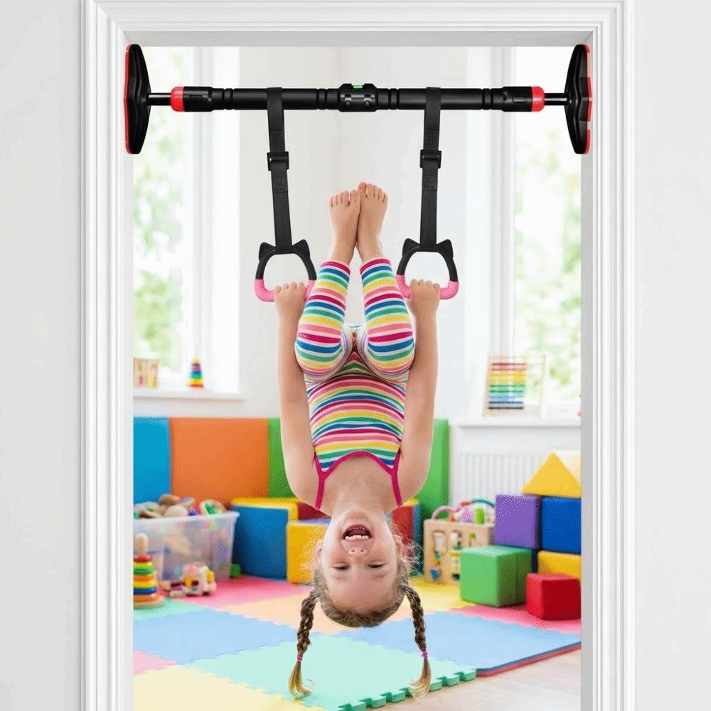 Strength Training Kids Gym Rings Non-Slip Pull Up Rings Fitness Equipment Exercise Rings For Home