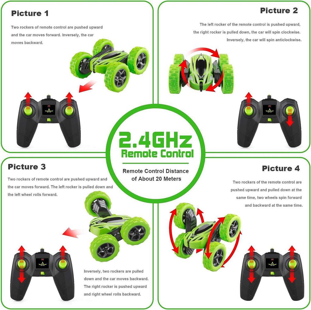 Cross-border Tumbling Double-sided Electric RC Stunt Car Toy for Kids