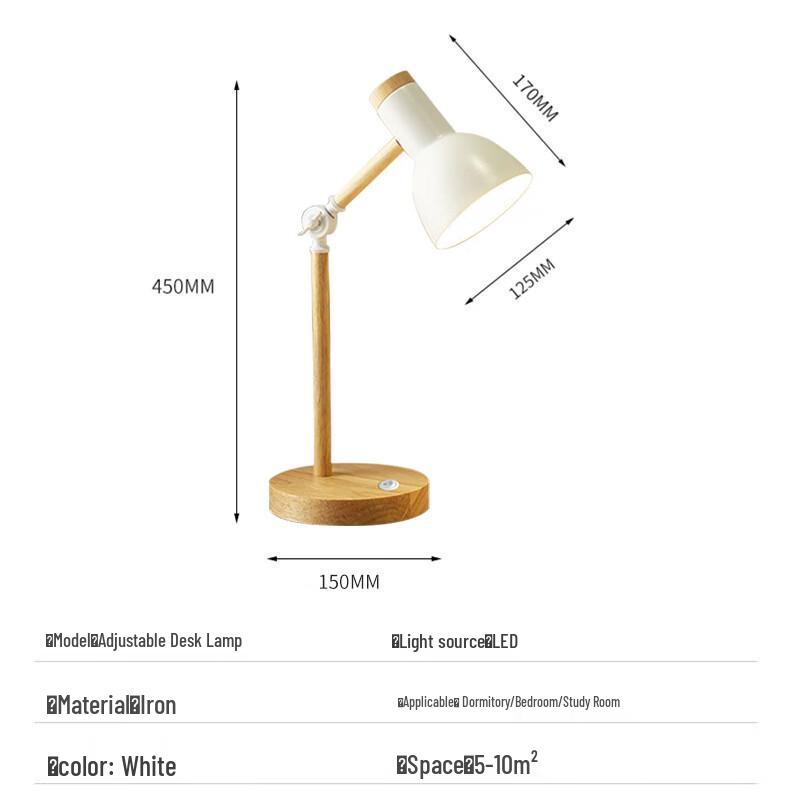 Student Dormitory Macaron Wooden Bedside Lamp