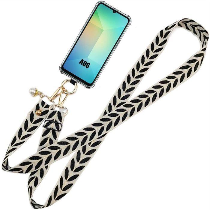 Coque de protection - BOOLING - Samsung Galaxy A06 - Antichoc - Anti-rayures - Avec bandoulière noire