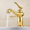 . New Arrival Bathroom Gold Basin Faucet Gold Finish Brass Mixer Tap with Ceramic Torneiras Para Banheiro