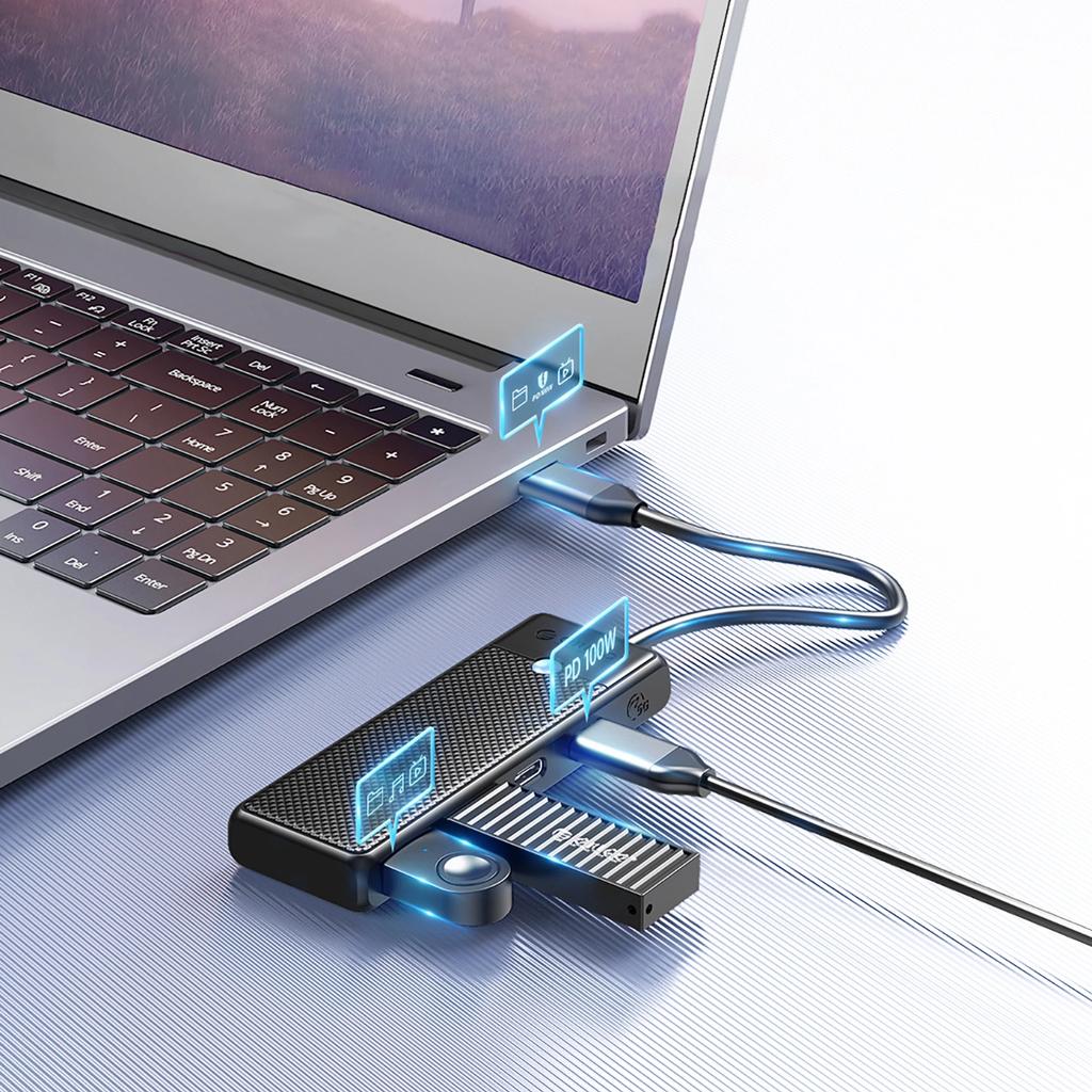 Hub Usb-C Orico Papw2Ac-C3 Stacja Dokująca 2X Usb-A 3.0 + 2X Usb-C 3.0 - Czarny