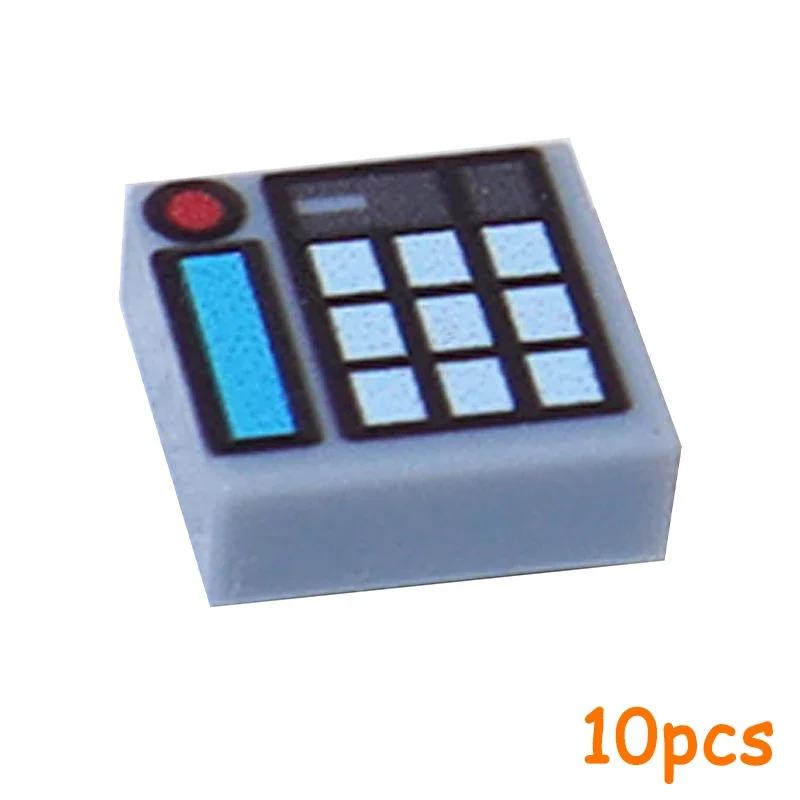 Ungiftige Bedruckte 2x2 1x1 1x2 3069 3039 Messgeräte Bedienelemente Center Radarbildschirm Tastatur Muster Fliese Schräge Bausteine Ziegel Stadt Moc Teil