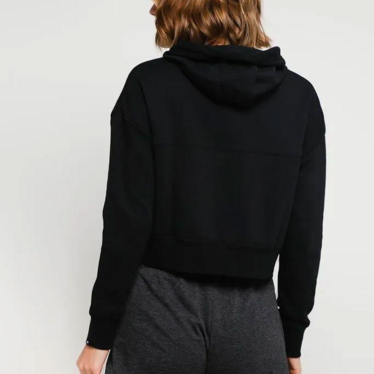 Nike Casual Fleece Hooded Sweatshirt Women Sweatshirts Black AJ0097-010