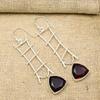 Red Garnet Jewelry, 925 Solid Sterling Silver Earrings, Handmade Gemstone Jewelry Earrings For Memorial Day