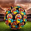 Among Us Print Size 5 Soccer Ball, Standard Match Football for Sports Game and Team Practice, Ideal Gift for Soccer Fans