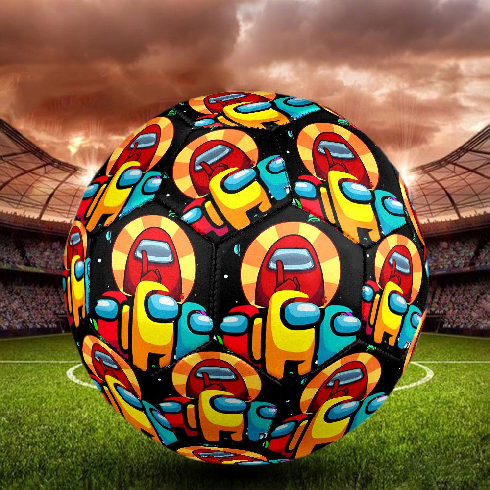 Among Us Print Size 5 Soccer Ball, Standard Match Football for Sports Game and Team Practice, Ideal Gift for Soccer Fans