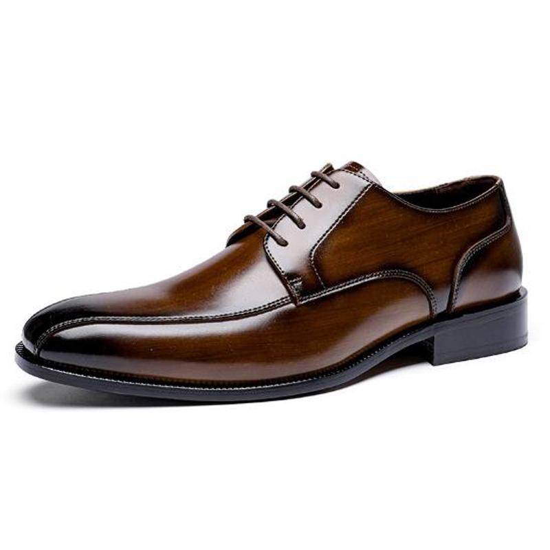 Autumn Spring Formal Men'S Shoes Lather Shoes Business Retro British Casual Leather Men'S Party Wedding Shoes M609