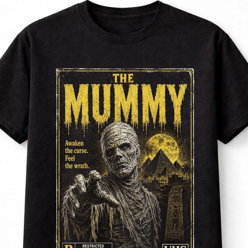 The Mummy Egyptian Monster Vintage Horror VHS Unisex TShirt S