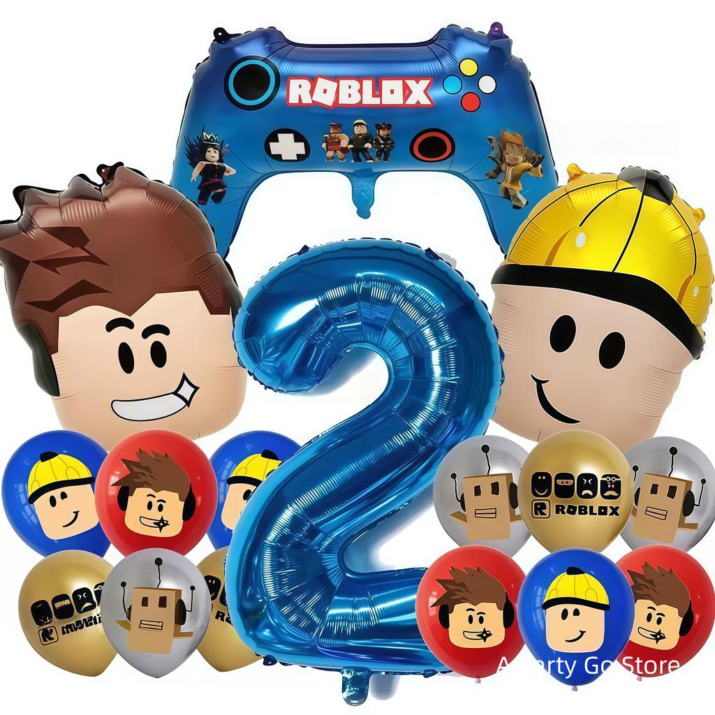 Roblox Balloons Roblox Themed Boy Balloons Cartoon Double-sided Shaped Birthday Party Decorations  Happy Birthday Decoration