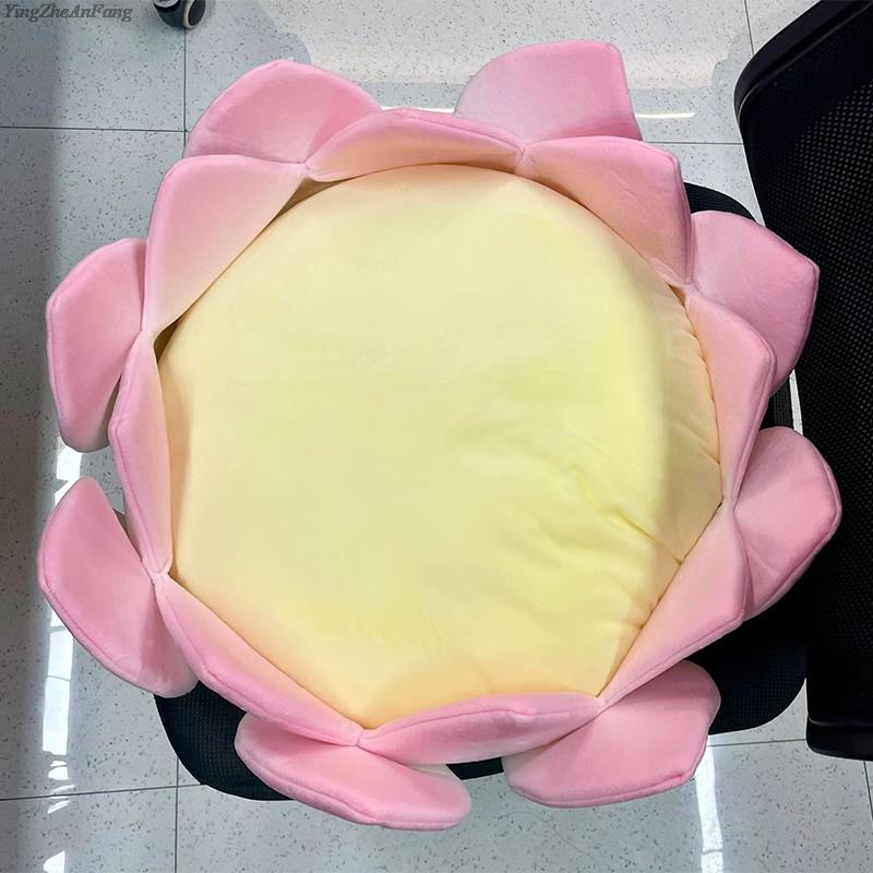 Meditation Cushion 3D Lotus Flower Shape Cushion Worship Meditation Lotus Futon Yoga Tatami Home Sofa Bedroom Lazy Sofa