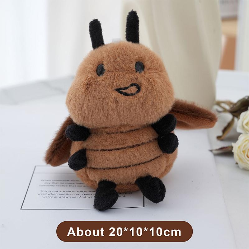 Funny Cockroach Stuffed Plush Toy Soft Fluffy Creative Doll for Children Party Gifts Backpack Keychain Decor