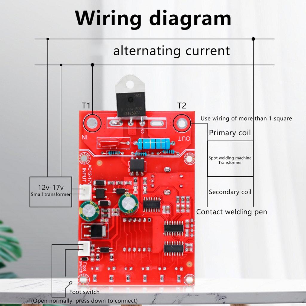 Punktschweißgerät Platine Punktschweißgerät Steuerplatine Zeit Strom Einstellung Digitalanzeige Punktschweißen Doppelimpuls Steuerplatine