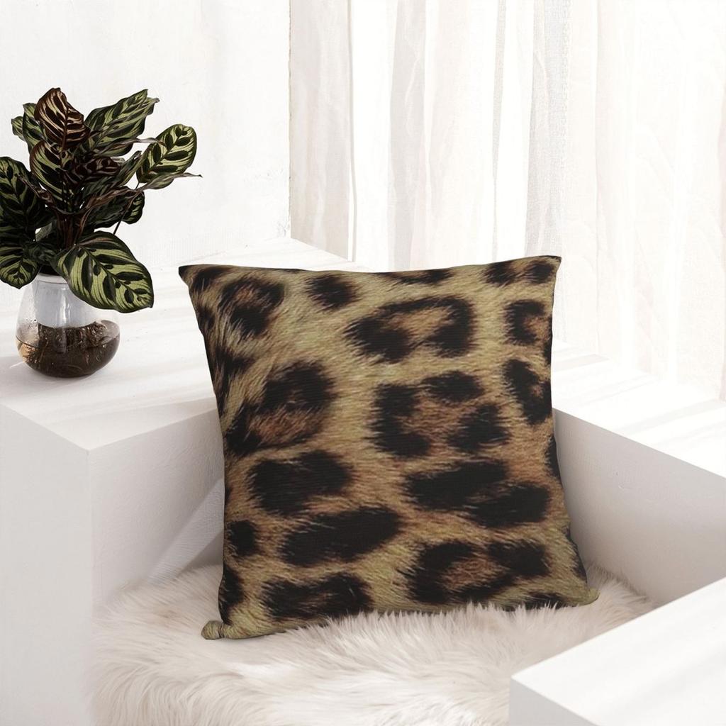 Leopard Cheetah Fur Hide Animal Fur Pattern Pillowcase Cushion Comfort Throw Pillow Sofa Cushions Used for Home Living Room