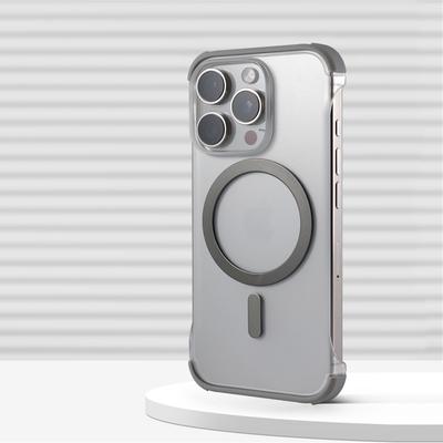 Ultradünne Randlose Magnetische Kabellose Lade Hülle Matt Für iPhone 17 16 12 13 14 15 Pro Max Für Magsafe Rahmenlose Schlanke Hülle