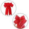 Christmas Bows Hanging Ornament - Linen & Cotton Material Xmas Tree Decorations for Home DIY Holiday Party Front Door Bedroom