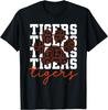 Tigers Paw Print Text Design Graphic T-shirt