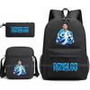 CR7 Ronaldo Backpack Football 67 Print School Bag With Shoulder Bag & Pencil Case For Student Boys Gift Daily Travel Rucksack