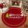 60/80CM Santa Claus Round Christmas Rug Anti-Slip Xmas Floor Mat  for Bedroom Living Room