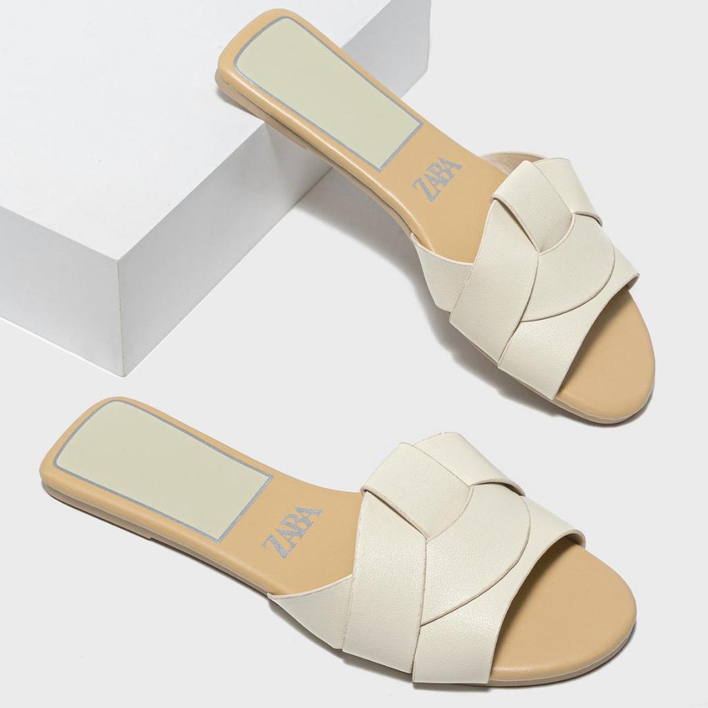 Sommer Designer Frau Flache Neue Hausschuhe Gewebt mit Bequemen frauen Schuhe Casual Bottom Hausschuhe Frauen 2024 Neue