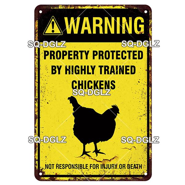 SQ-DGLZ Placă metalică vintage de avertizare Ouă de găini Placă de tablă Placă pentru magazin Home Bar Decor de perete Autocolant Placă de decorare Poster