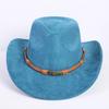 Popular European and American classic suede western cowboy hat men's and women's fashion LO style peach heart cowboy hat