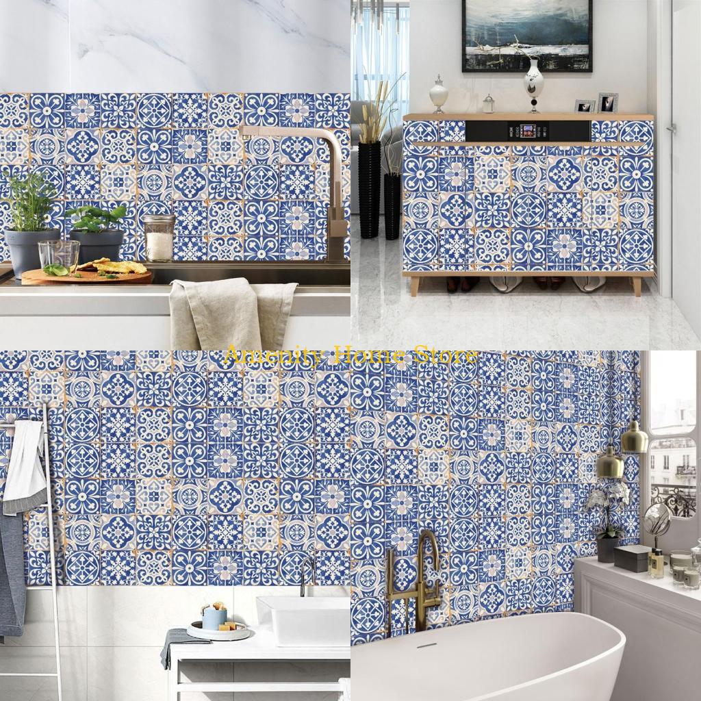 F26C Tile Wall Sticker Set of 24 Peel and Stick Tile Backsplash Wallpaper Glass Decor for Car Glass Window Mirror Multi-use