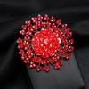 Vintage atmospheric corsage handmade crystal snowflake brooch women's evening banquet dress high-end luxury elegant pin accessories