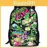 Invader Zim Dib Gaz Cartoon Animated Character Printed Childrens Backpack For School Use