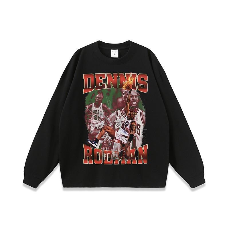 Unisex Vintage Washed Cotton Long Sleeve Tee Oversized Fit Streetwear Graphic Print Round Neck