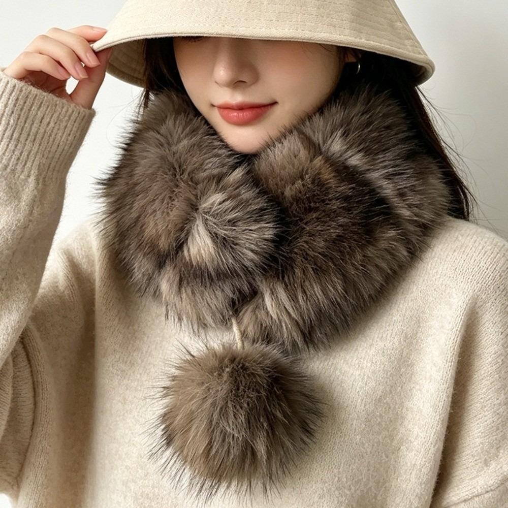 Keep Warm Plush Scarf Coldproof Neck Wrap Soft Neck Warmer  Winter