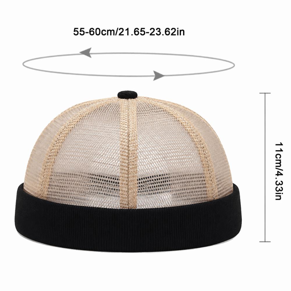 Brimless Mesh Brimless Skullcap Mesh Sailor Cap Classic Breathable Beanie Hat  Summer Season