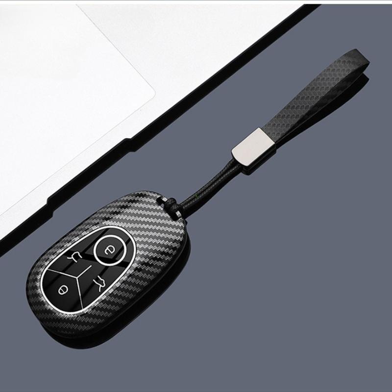 Carbon Style Abs Car Key Case Full Cover Fob For Geely Ex2 Geome Galaxy Light Star Wishes Exploration Youth Version