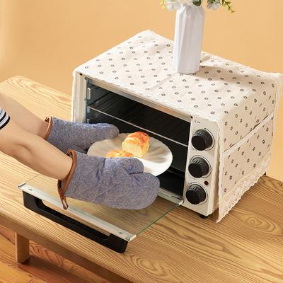 Verdikte Ovenwanten Set, Anti-Verbranding, Eenvoudig Katoen en Hennep, Magnetron Ovenwant, Bakken, Koken, Keuken