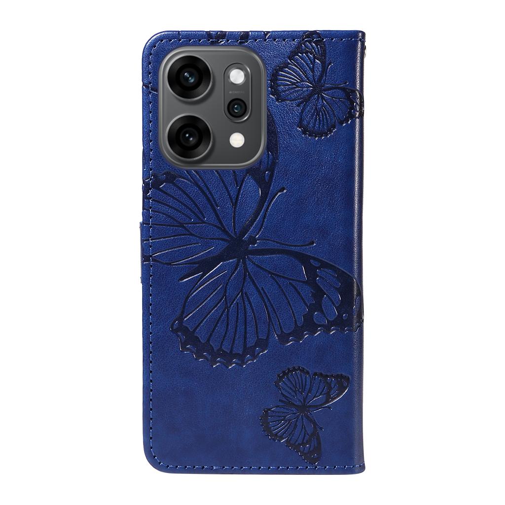 For Oppo Reno14 Pro 5G (China)/Oppo Reno14 Pro 5G (Global) Wallet Case Floral Butterfly Imprinted Leather Phone Cover Stand