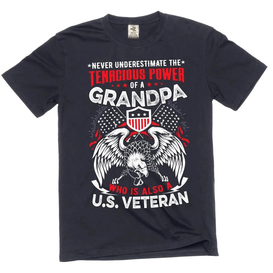 Gift for Grandpa Veteran T-Shirt Grandfather T-Shirt US Veteran Tee Shirt 4XL