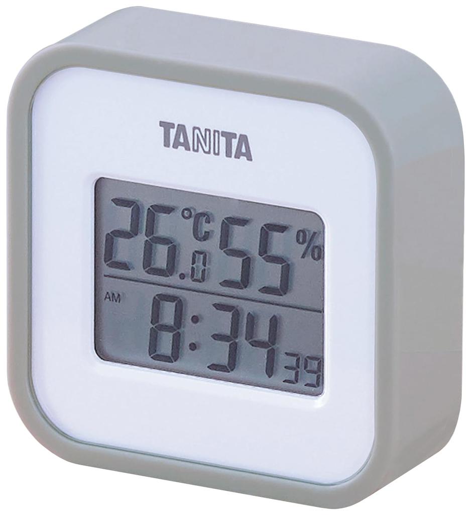 Tanita Digital with Temperature and Humidity Display for Indoor Environments At a or Tabletop with Magnet Thermo-Hygrometer TT-558 GY