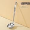 316 Stainless Steel Long Handled Soup Spoon Silver High Temperature Resistance Slotted Spoon Easy To Clean Large Capacity