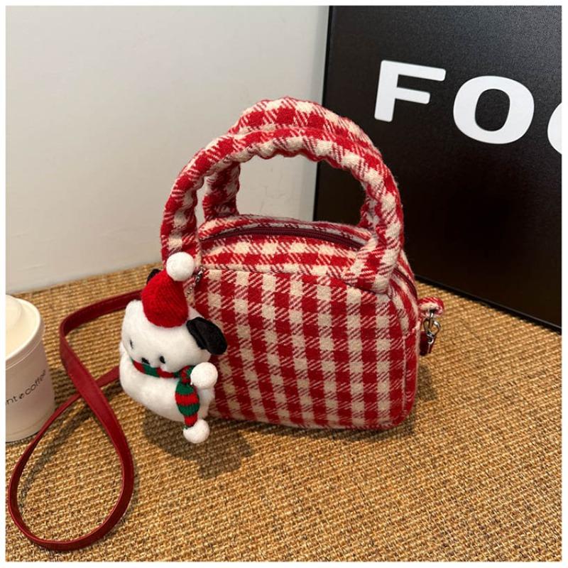 

Стильная милая маленькая свежая клетчатая портативная маленькая квадратная сумка весна-лето новая трендовая сумка через плечо мессенджер женская сумка One size (without pendant) красный