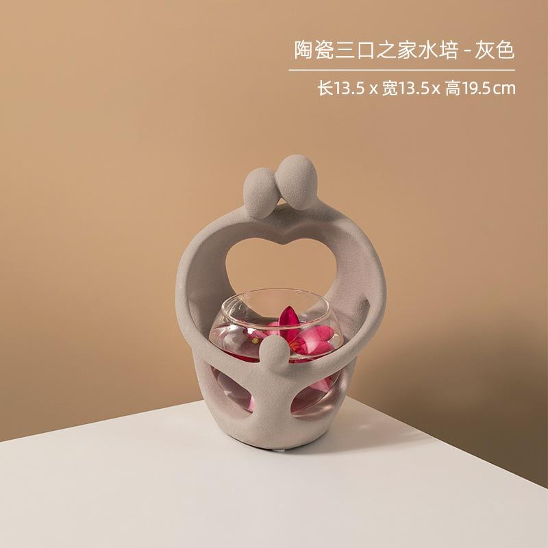 Modern Minimalism Abstract Character Decorations Ceramic Couple Ornaments Valentine's Day Gift Home Decoration Accessories