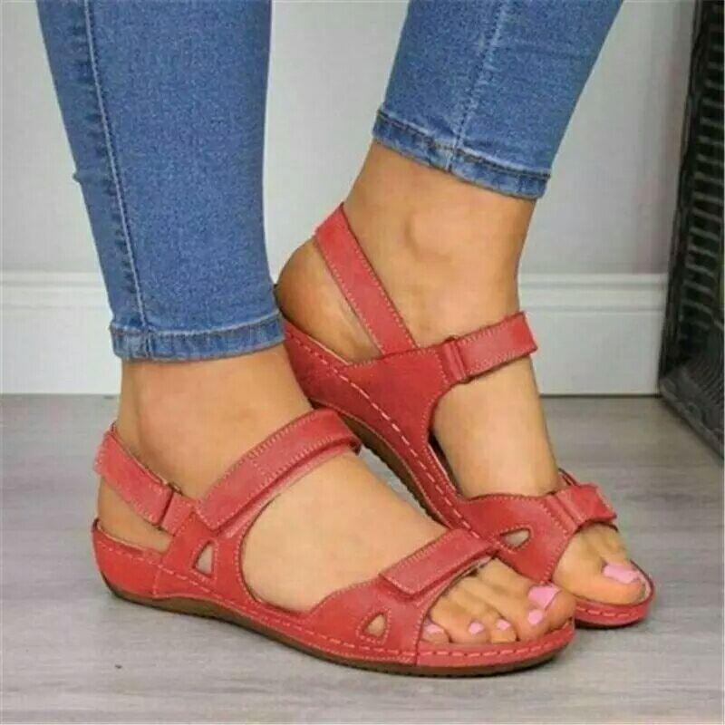

Spring and summer casual women s sandals buckle open-toed women s shoes large size wish 35